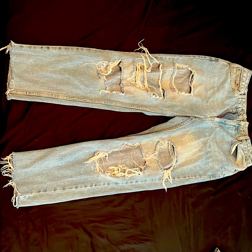 Topshop Moto Jeans Distressed Size 28